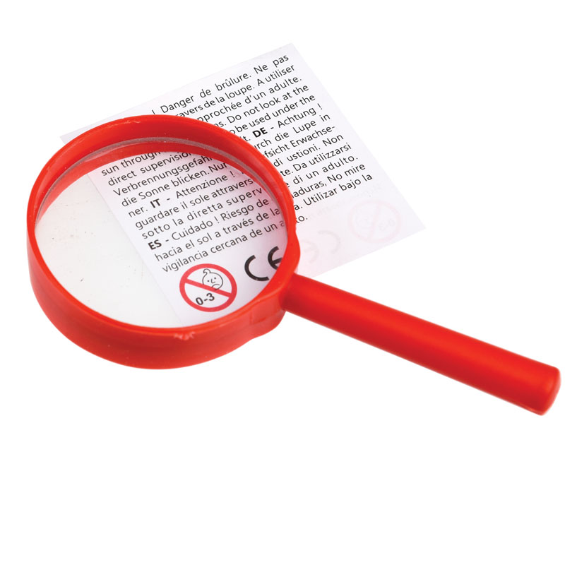 Secret agent's magnifying glass 3x magnification red